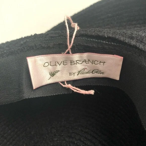 Frank Olive black felt grosgrain vintage black hat - Picture 2 of 7